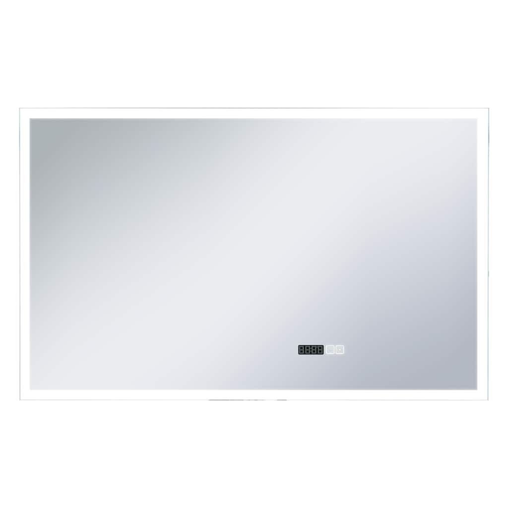 Specchio LED Bagno con Sensore Tattile Schermo Orario 100x60cm - homemem39