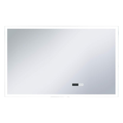 Specchio LED Bagno con Sensore Tattile Schermo Orario 100x60cm - homemem39