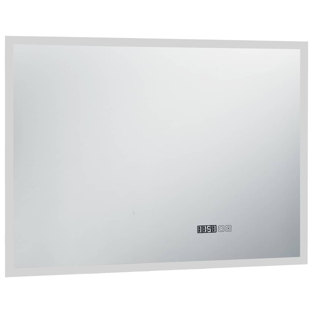 Specchio LED Bagno con Sensore Tattile Schermo Orario 100x60cm - homemem39