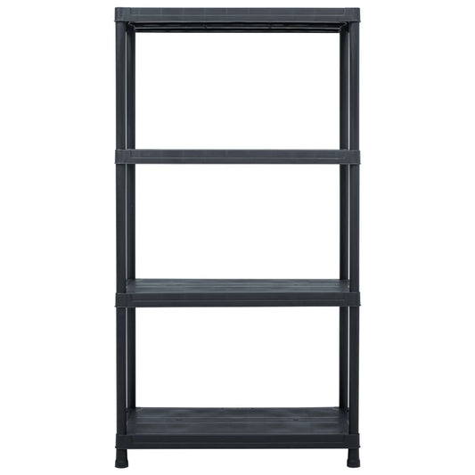 Scaffale Nero 100 kg 60x30x138 cm in Plastica - homemem39