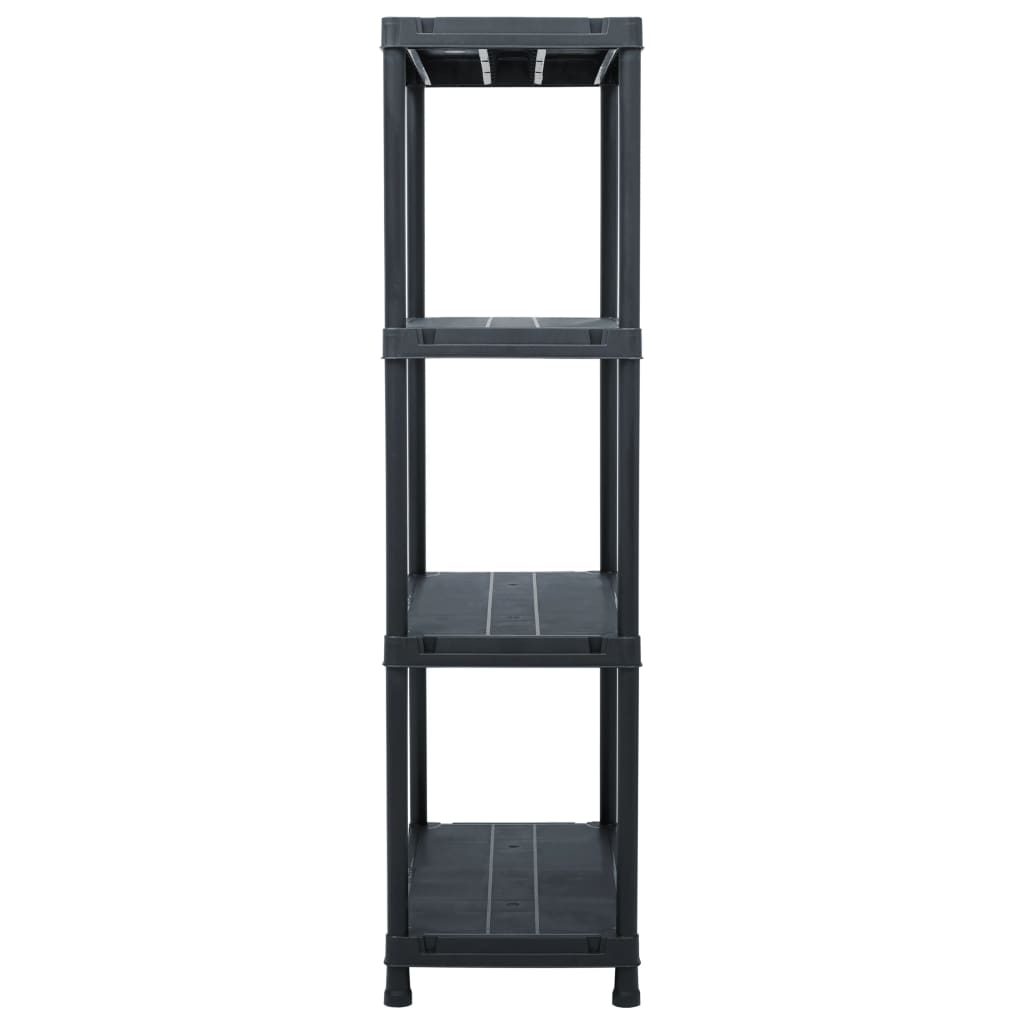 Scaffale Nero 100 kg 60x30x138 cm in Plastica - homemem39
