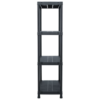 Scaffale Nero 100 kg 60x30x138 cm in Plastica - homemem39