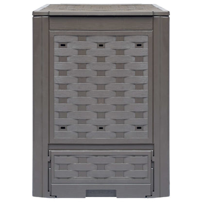 Compostiera Giardino Marrone 60x60x83 cm 300 L Rattan Plastica - homemem39