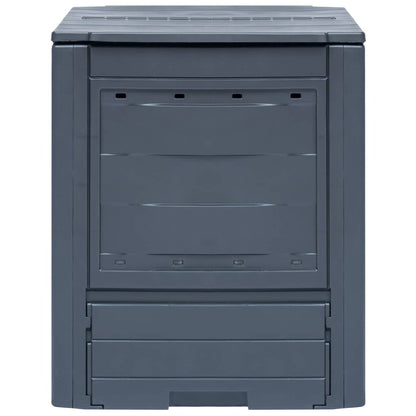 Compostiera da Giardino 60x60x73 cm 260 L Grigia | homemem39