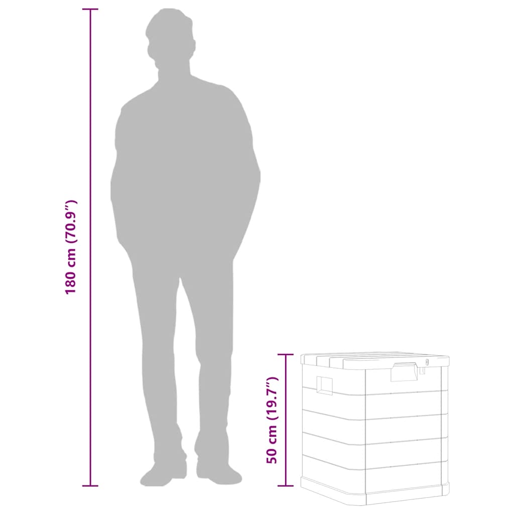 Baule da Giardino 90 L Grigio Chiaro - homemem39