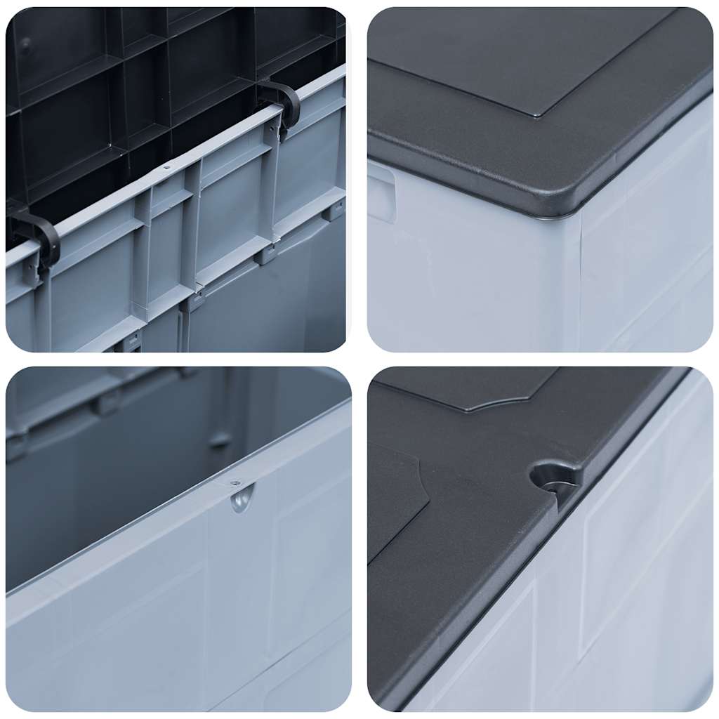 Baule da Giardino 320 L Grigio Nero
