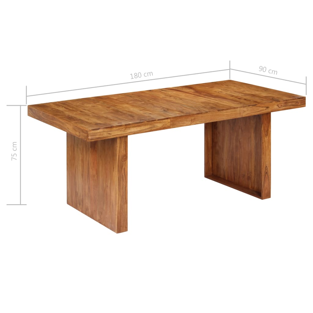 Tavolo da Pranzo 180x90x75 cm in Legno Massello di Acacia | homemem39