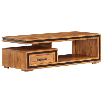 Tavolino da Salotto 100x45x33 cm in Legno Massello di Acacia | homemem39