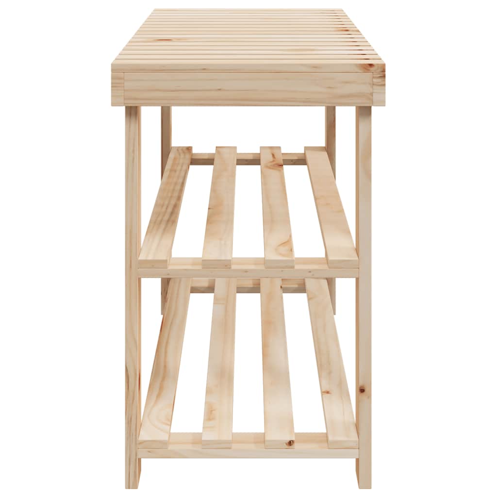 Scarpiera 2 in 1 con Piano d'Appoggio 2 pz in Legno Massello | homemem39