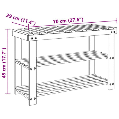 Scarpiera 2 in 1 con Piano d'Appoggio 2 pz in Legno Massello | homemem39