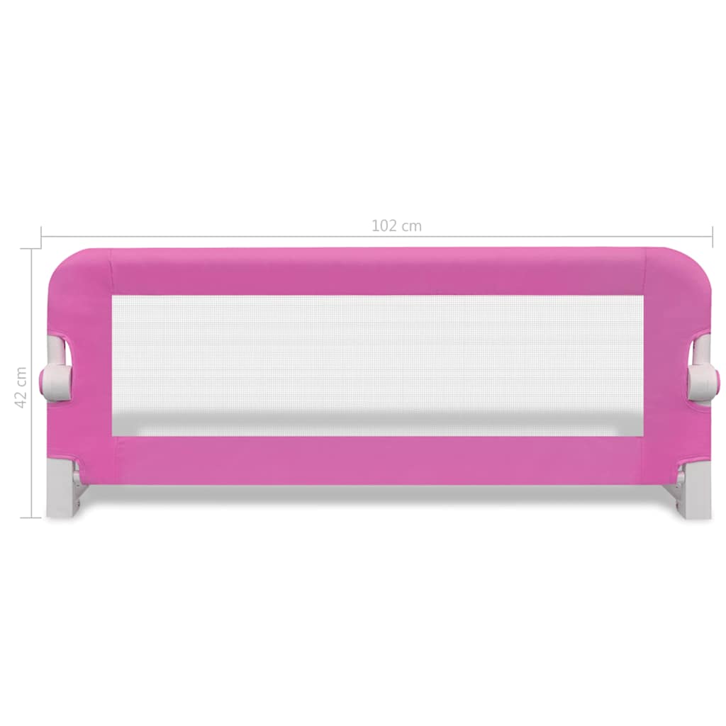Sponde Letto per la Sicurezza dei Bambini 2 pz Rosa 102x42 cm - homemem39