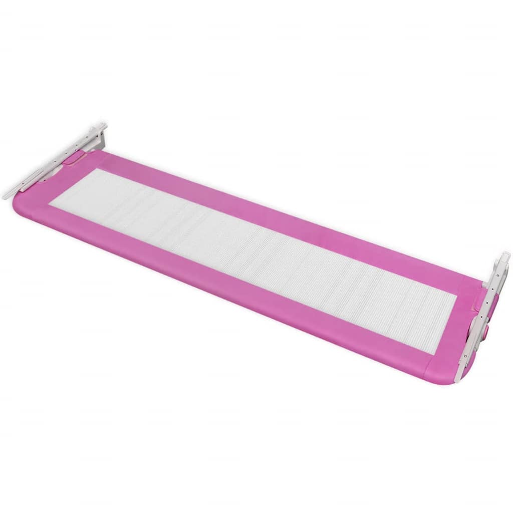 Sponde Letto per la Sicurezza dei Bambini 2 pz Rosa 150x42 cm - homemem39
