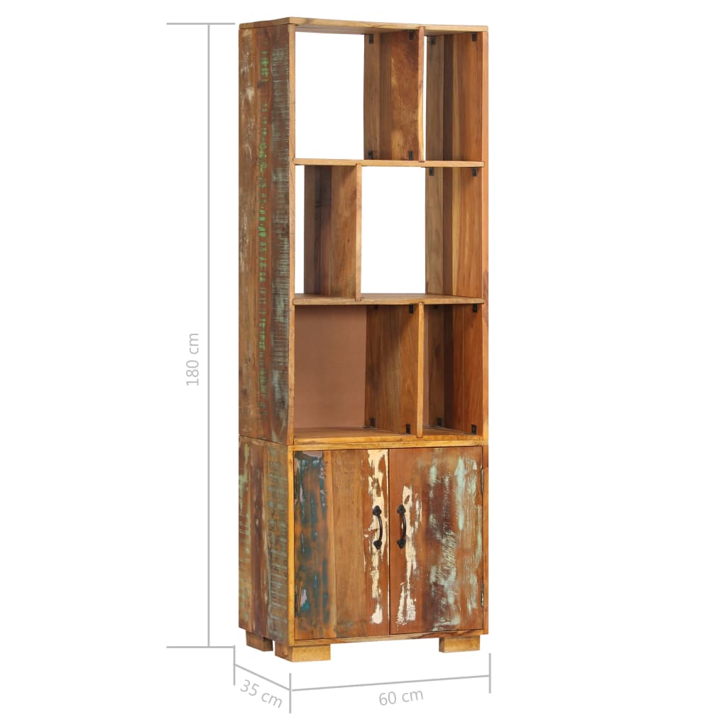 Libreria 60x35x180 cm in Legno Massello di Recupero | homemem39