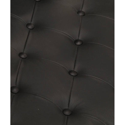 Poltrona in Stile Aviatore Nera in Vera Pelle