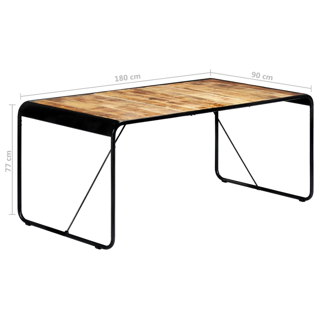 Tavolo da Pranzo 180x90x76 cm Legno Massello di Mango Grezzo - homemem39