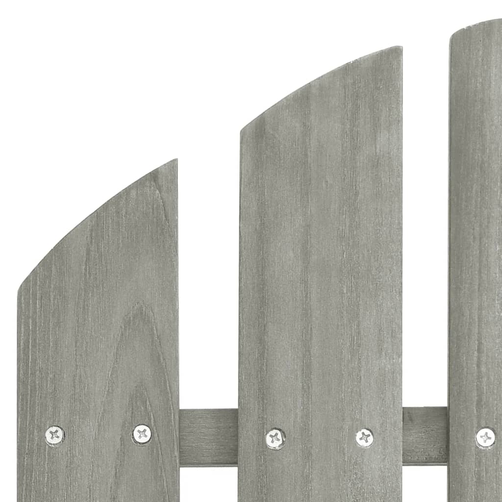 Sedia da Giardino con Poggiapiedi in Legno Grigio | homemem39