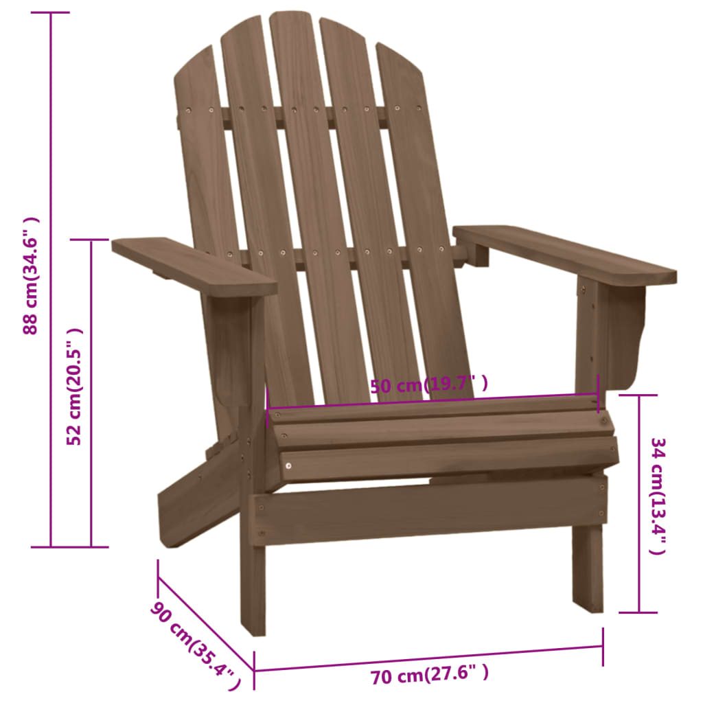 Sedia da Giardino in Legno Marrone | homemem39
