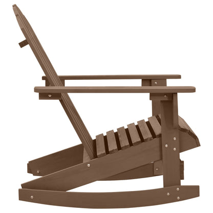 Sedia a Dondolo da Giardino in Legno Marrone - homemem39