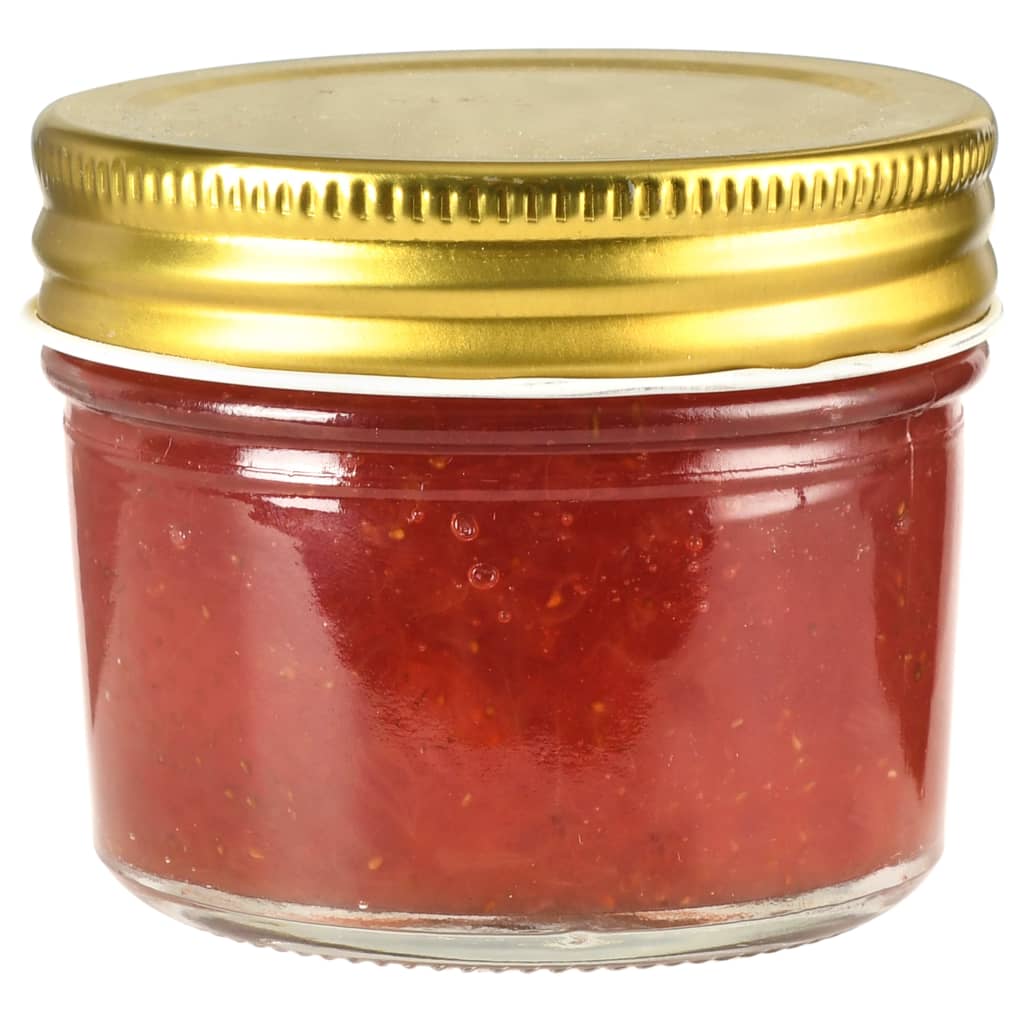 Vaso per Marmellata in Vetro Coperchio Oro 24 pz 110 ml - homemem39