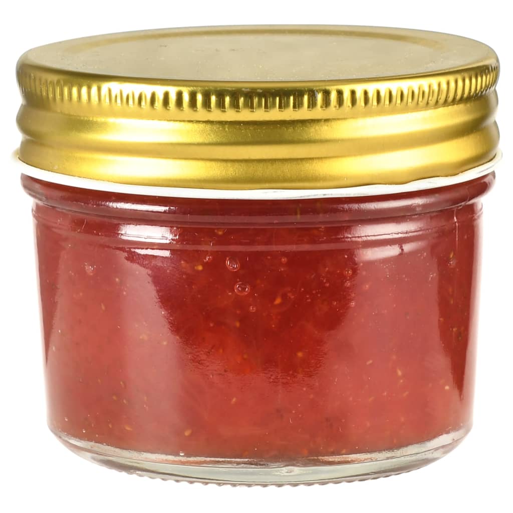 Vasi per Marmellata in Vetro Coperchio Oro 48 pz 110 ml - homemem39