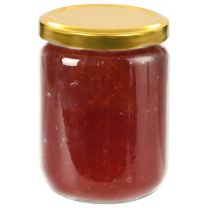 Vasi per Marmellata in Vetro Coperchio Oro 96 pz 230 ml - homemem39