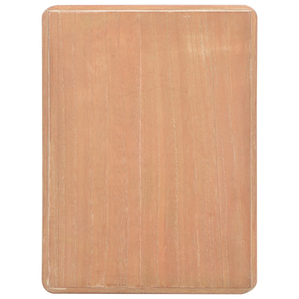 Comodino Bianco e Marrone 40x30x50 cm in Legno Massello di Pino | homemem39