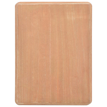 Comodino Bianco e Marrone 40x30x50 cm in Legno Massello di Pino | homemem39