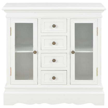 Credenza Bianca 70x28x70 cm in Legno Massello di Pino - homemem39