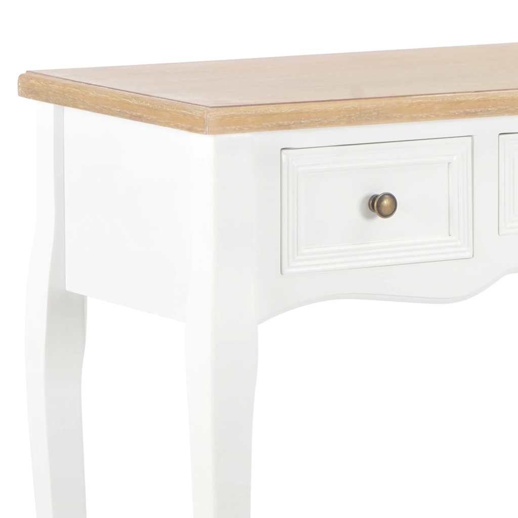 Tavolo Consolle da Trucco con 3 Cassetti Bianco | homemem39