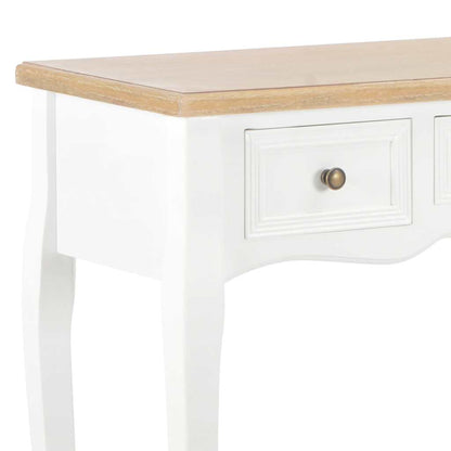 Tavolo Consolle da Trucco con 3 Cassetti Bianco | homemem39