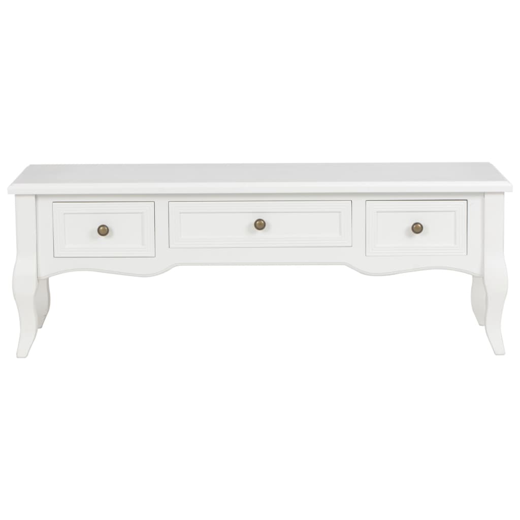 280048 vidaXL TV Cabinet White 100x35x35 cm Wooden