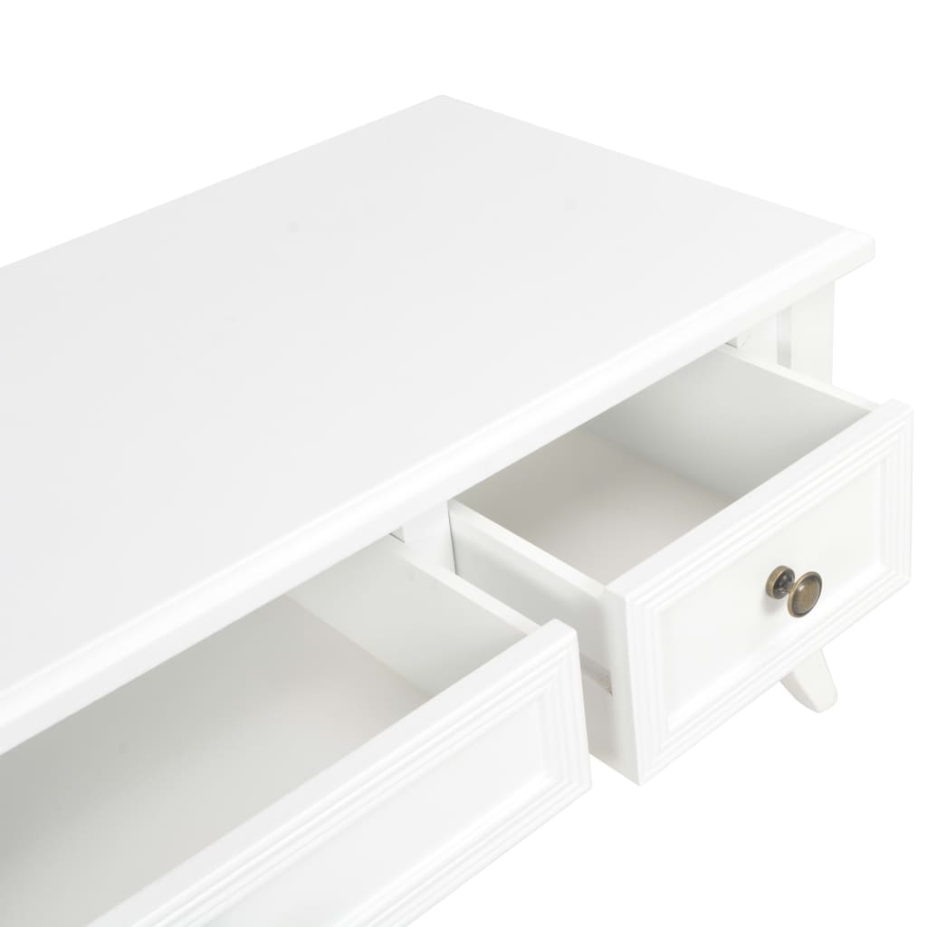 280048 vidaXL TV Cabinet White 100x35x35 cm Wooden