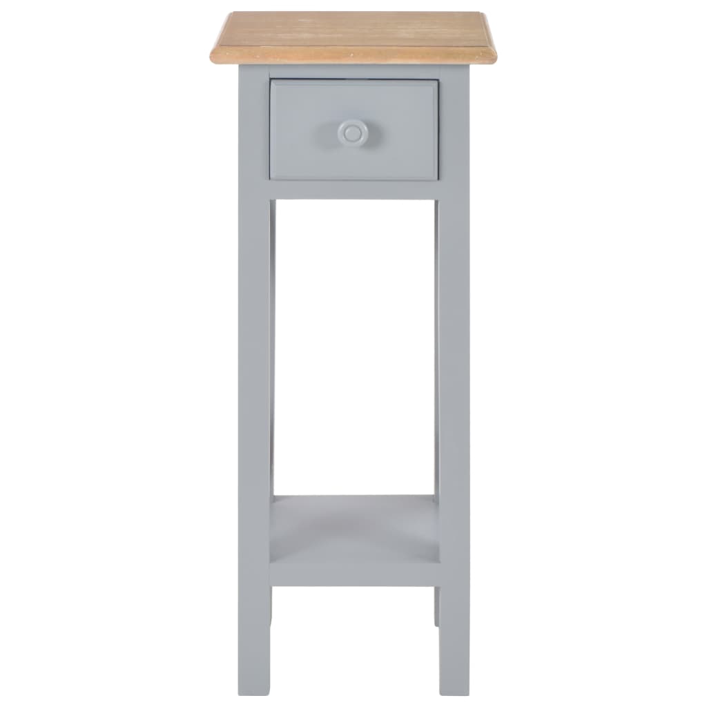 Tavolino Laterale Grigio 27x27x65,5 cm in Legno | homemem39