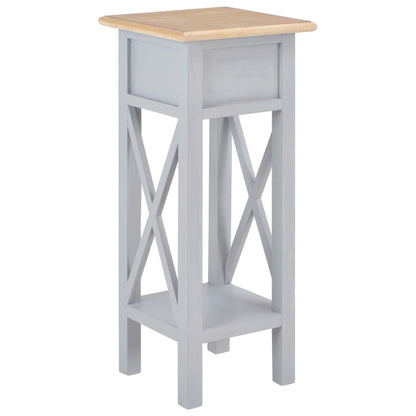 Tavolino Laterale Grigio 27x27x65,5 cm in Legno | homemem39