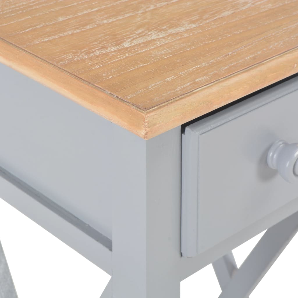 Tavolino Laterale Grigio 27x27x65,5 cm in Legno | homemem39