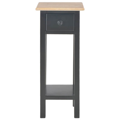 Tavolino Laterale Nero 27x27x65,5 cm in Legno
