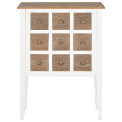 Credenza Bianca 54x30x80 cm in Legno Massello - homemem39