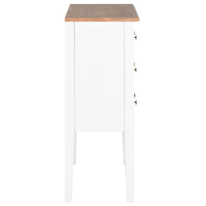 Credenza Bianca 54x30x80 cm in Legno Massello - homemem39