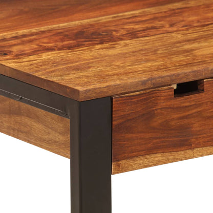 Scrivania 110x55x78 cm Massello di Acacia e Acciaio