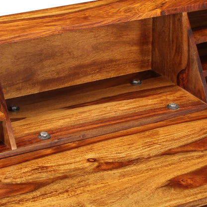 Scrivania 110x50x94 cm Massello di Acacia e Acciaio