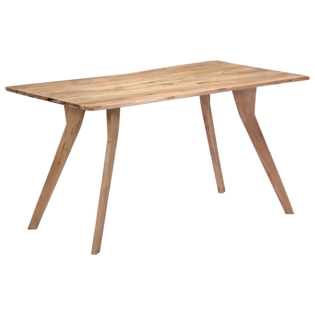 Tavolo da Pranzo 140x80x76 cm in Legno Massello di Acacia