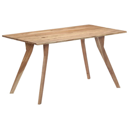 Tavolo da Pranzo 140x80x76 cm in Legno Massello di Acacia