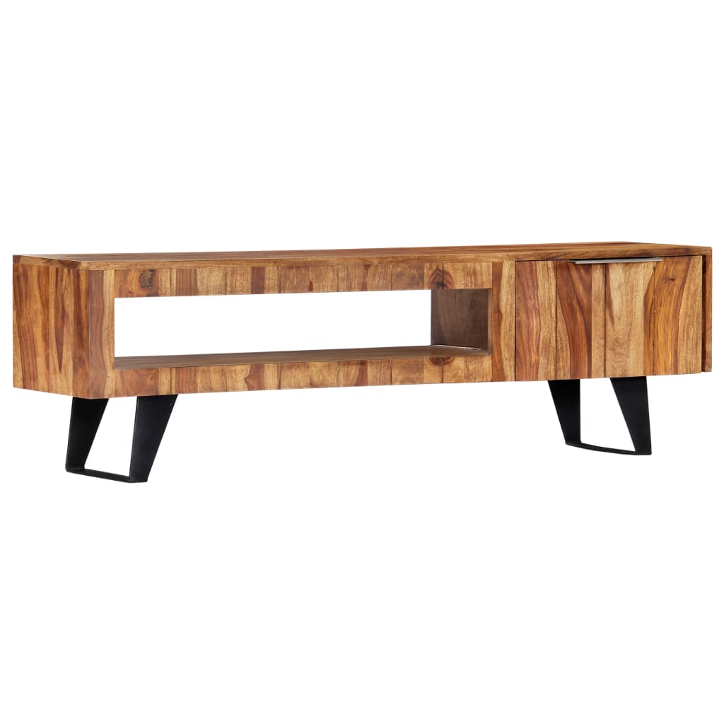 Mobile Porta TV 140x30x40cm in Legno Massello di Acacia
