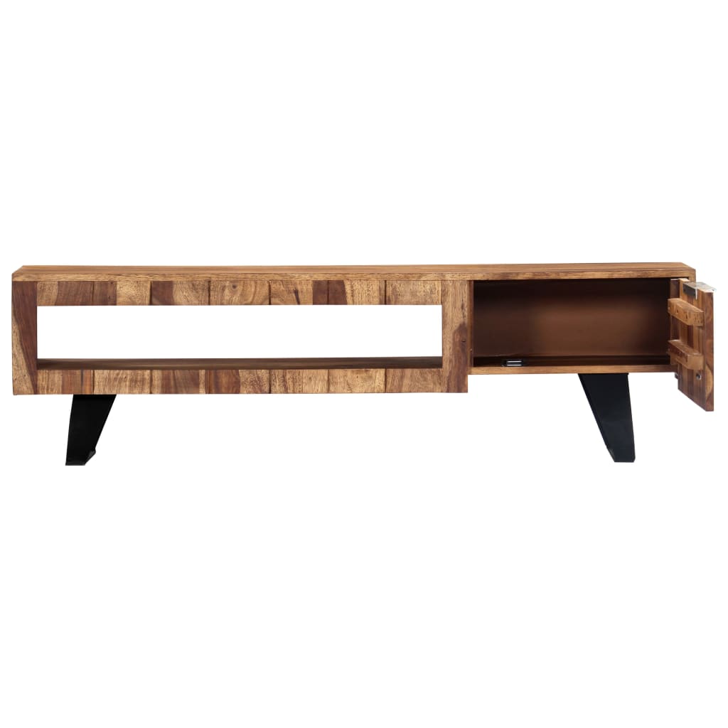 Mobile Porta TV 140x30x40cm in Legno Massello di Acacia