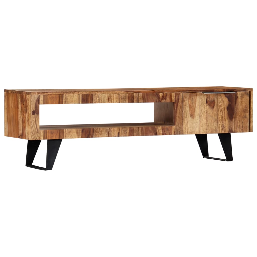 Mobile Porta TV 140x30x40cm in Legno Massello di Acacia