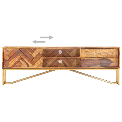 Mobile Porta TV 140x30x45 cm in Legno Massello di Acacia | homemem39