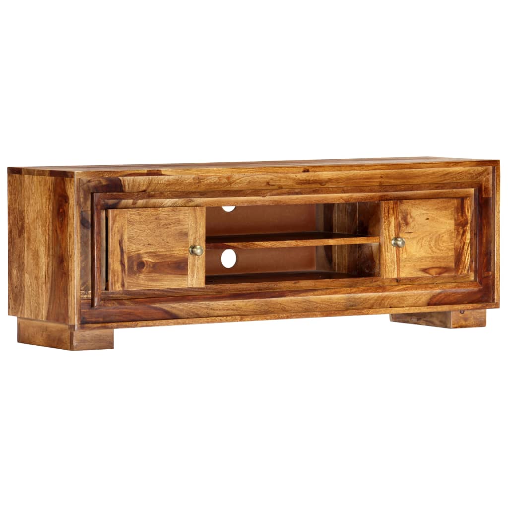Mobile Porta TV 118x30x40 cm in Legno Massello di Acacia - homemem39