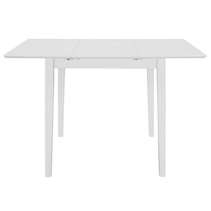 Tavolo da Pranzo Estensibile Bianco (80-120)x80x74 cm in MDF