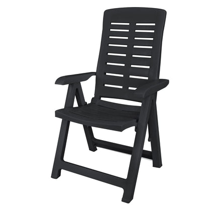 Set da Pranzo da Giardino 11 pz in Plastica Antracite - homemem39