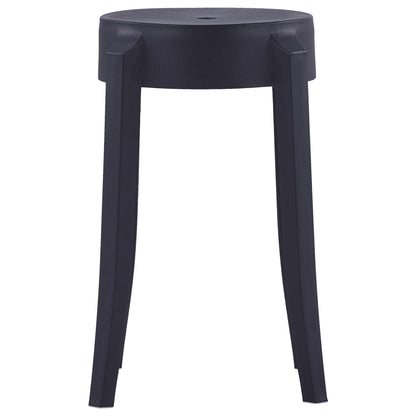 Stackable Stools 4 pcs Black in Plastic